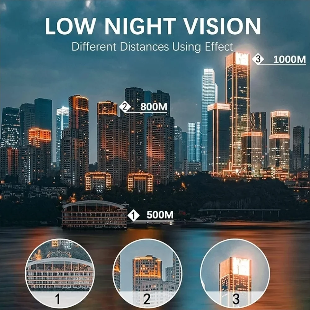 80x100 High-Performance Black Monocular Telescope
